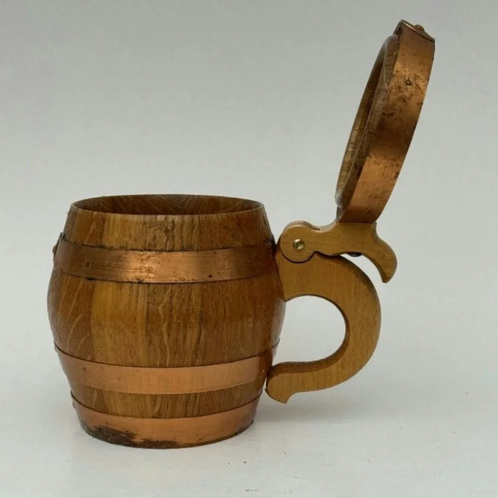 Vintage Wooden Beer Mug